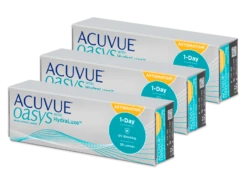 Acuvue Oasys 1-Day With HydraLuxe For Astigmatism Toric Contacts (90 Lenses) | Alensa