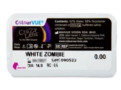 ColourVUE Crazy Lens - White Zombie - Journalières Non Correctrices (2 Lentilles) | Alensa -ADIDAS || Polaroid || Carrera Soldes 83915 800x600 1